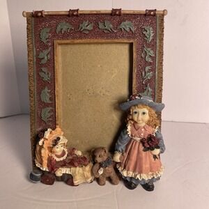 VNTG Little Girl Baby Buggy Bear Picture‎ Frame